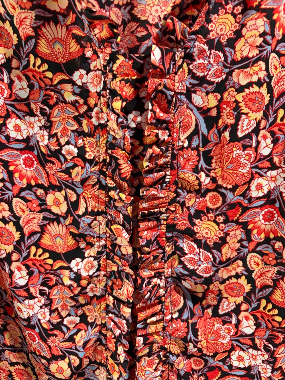 Floral Ruffle Sleeveless Top - Picture 3 of 4